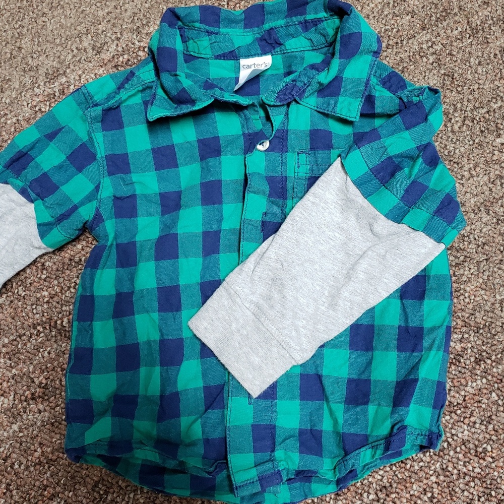 Boys 12 Mo plaid button up